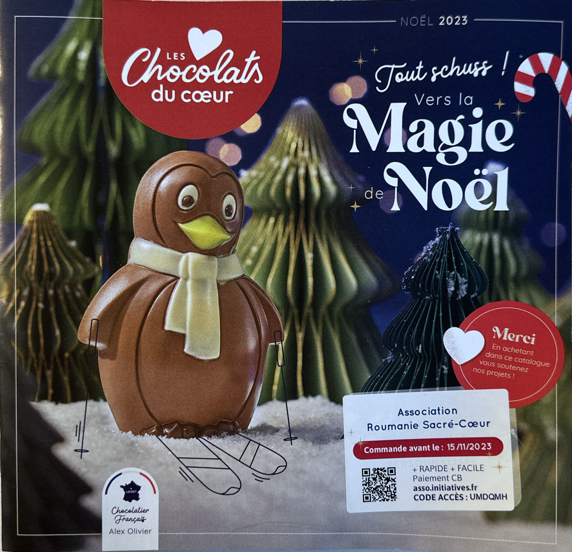 Vente de chocolats de Noël